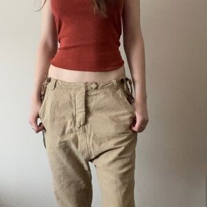 Maison Scotch "La Femme Selon Marie" Pants with Suspenders – Women's Petite